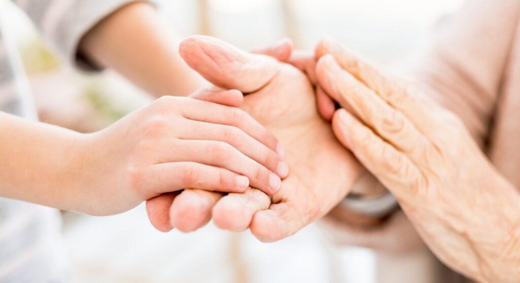 Interweaving of young and old hands